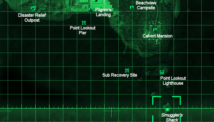 Fallout 3 карта пойнт лукаут
